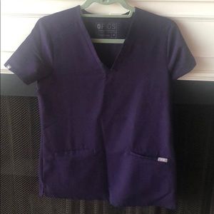 NWOT Figs scrub top purple